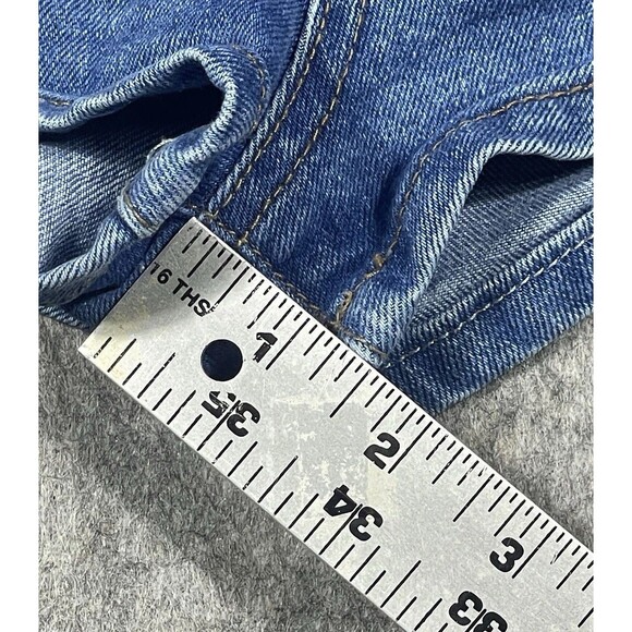 We the Free People Bridgette Button Fly High Rise Blue Denim Jean Shorts Size 28 - Picture 8 of 8
